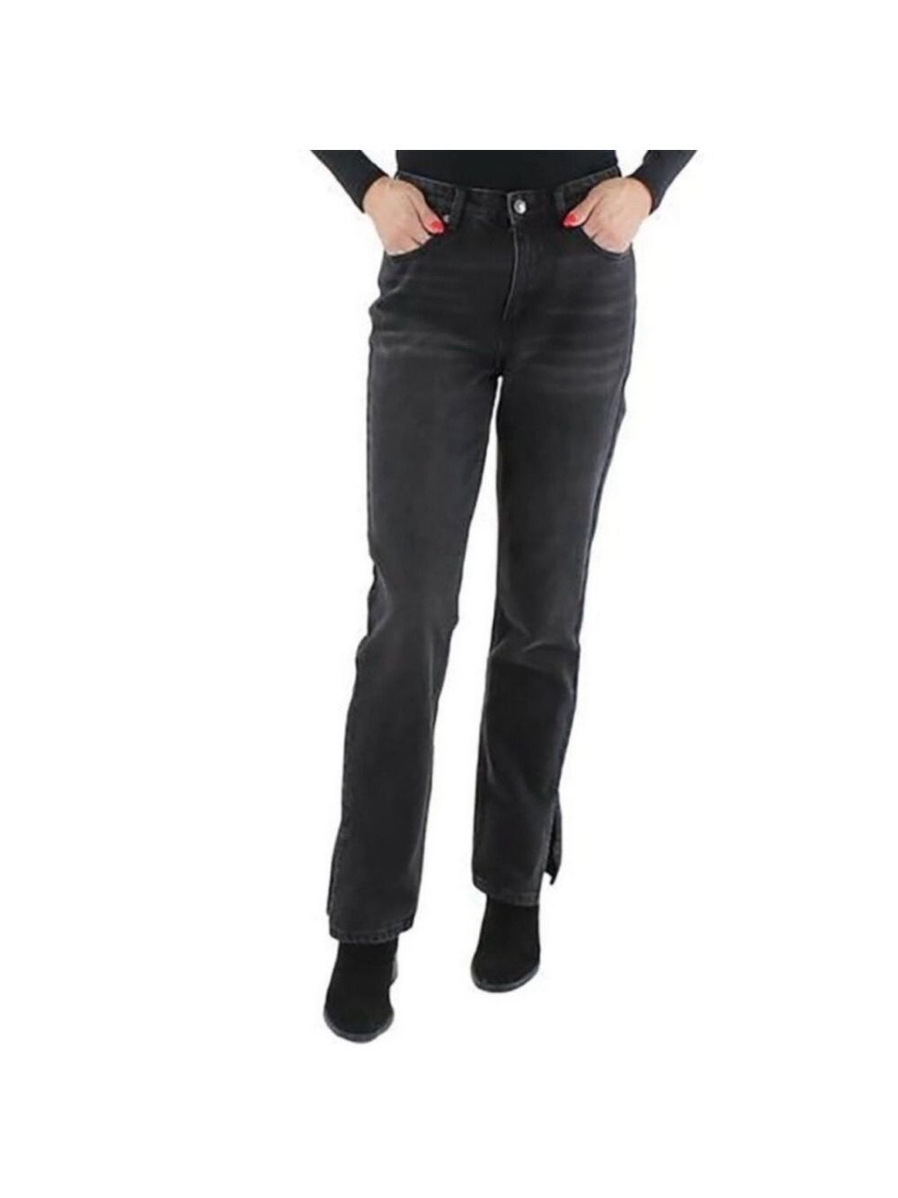 NEW Oat New York Black High Rise Split Leg Jeans